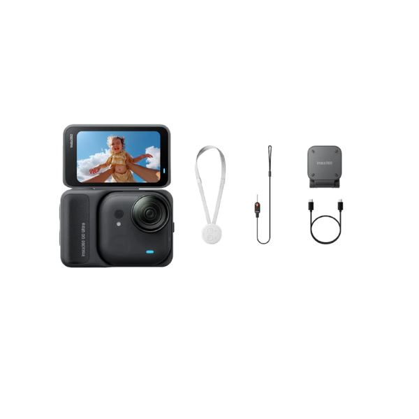 Insta360 GO Ultra 4K Cam, Lightweight & Portable, Low Light Excellence, Mount Anywhere, FlowState Stabilization, 200 Min Battery Life, Waterproof to 33ft, Cycling & Running Cam