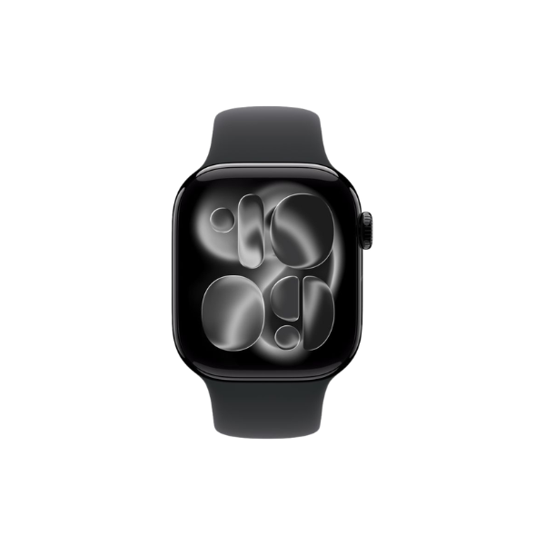Apple Watch Series 11 GPS 42mm Jet Black Aluminium Case with Black Sport Band Size S/M