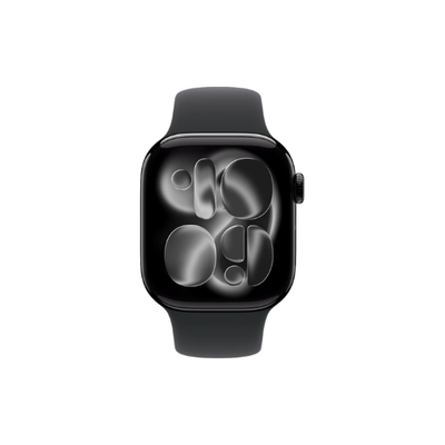 Apple Watch Series 11 GPS 42mm Jet Black Aluminium Case with Black Sport Band Size S/M