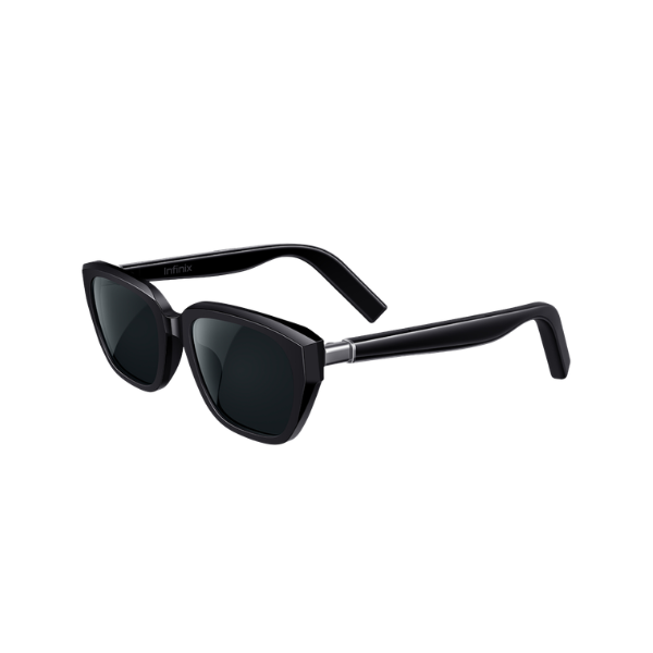 Infinix AI Glasses black sunglasses angled view